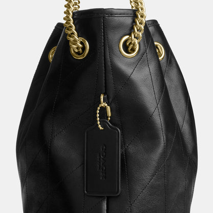CDR00-Evelyn Shoulder Bag with Quilting-Im/Black