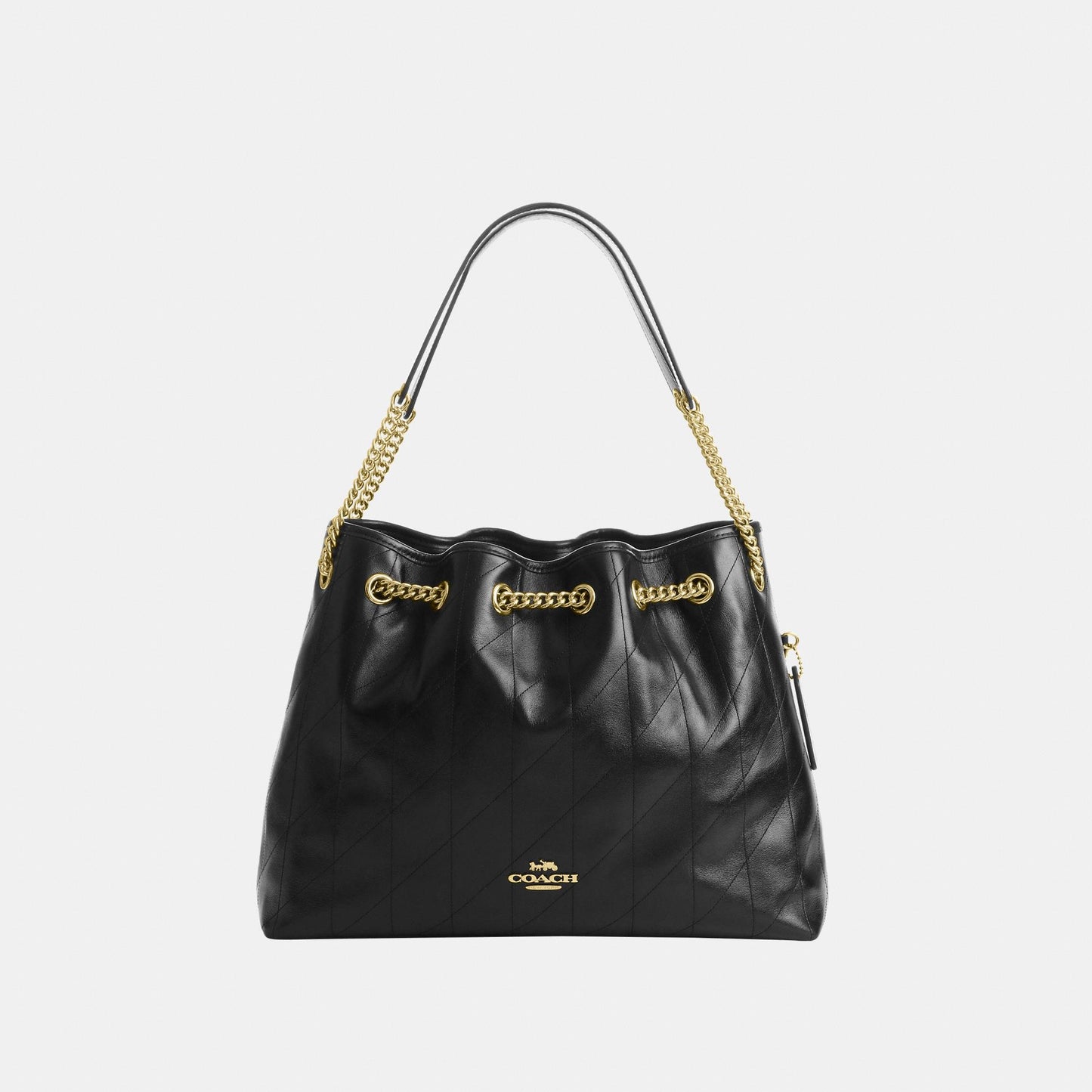 CDR00-Evelyn Shoulder Bag with Quilting-Im/Black