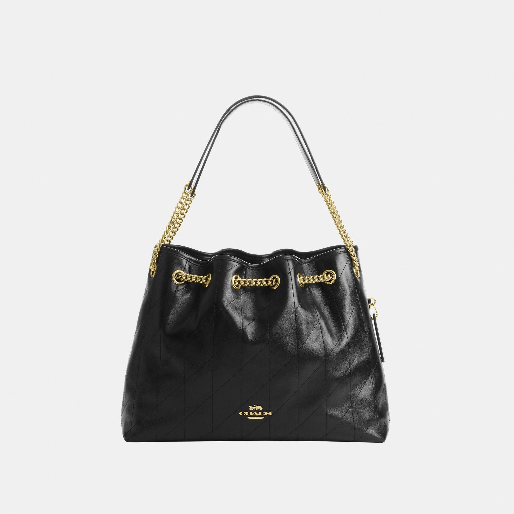 CDR00-Evelyn Shoulder Bag with Quilting-Im/Black