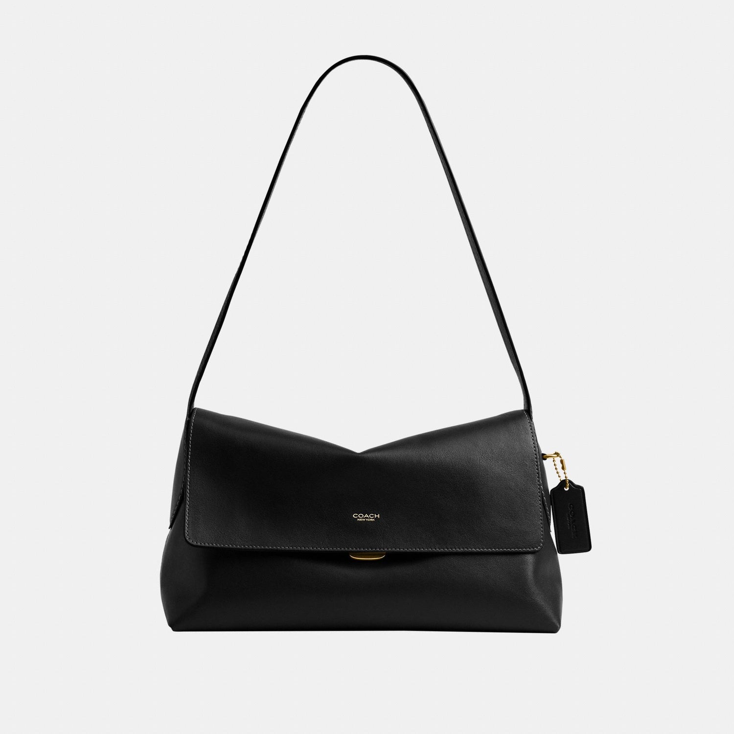 CDS58-Natural Grain Leather Chelsea Shoulder Bag 30-B4/Black
