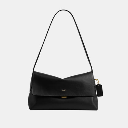 CDS58-Natural Grain Leather Chelsea Shoulder Bag 30-B4/Black
