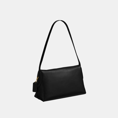 CDS58-Natural Grain Leather Chelsea Shoulder Bag 30-B4/Black