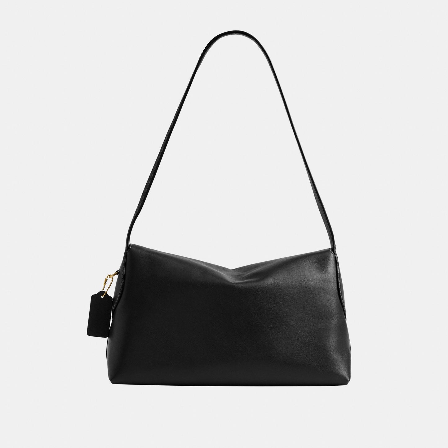 CDS58-Natural Grain Leather Chelsea Shoulder Bag 30-B4/Black