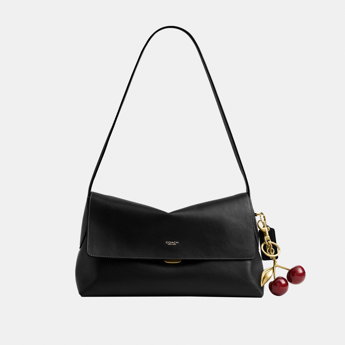 CDS58-Natural Grain Leather Chelsea Shoulder Bag 30-B4/Black