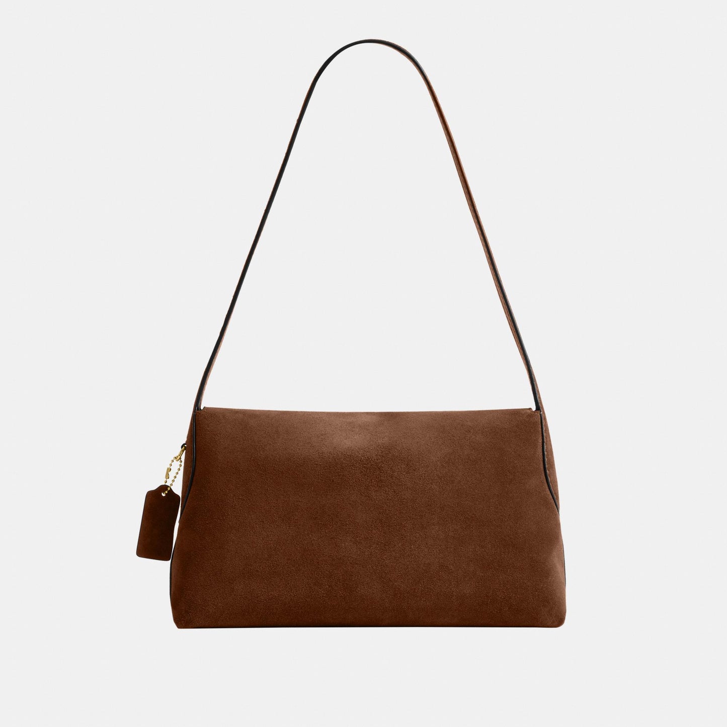 CDS59-Ny Flap Suede Shoulder Bag Sm-B4/Warm Brown