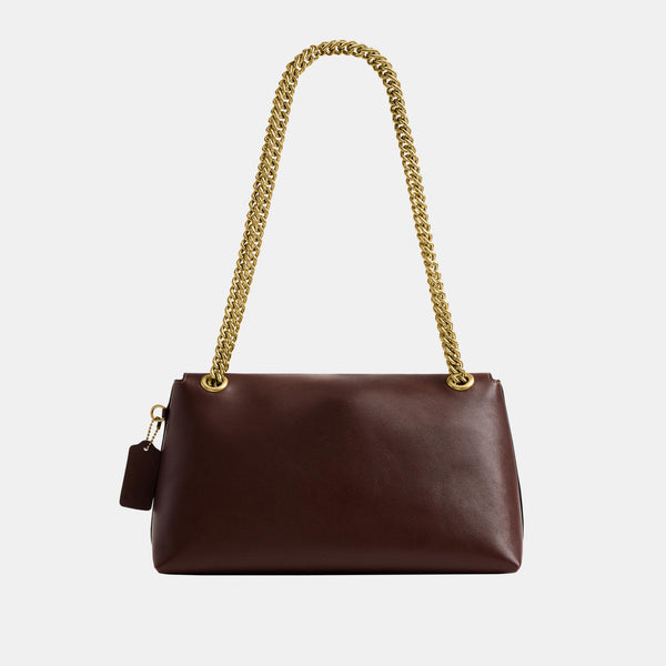 Natural Grain Leather Chelsea Shoulder Bag 30 with Chain