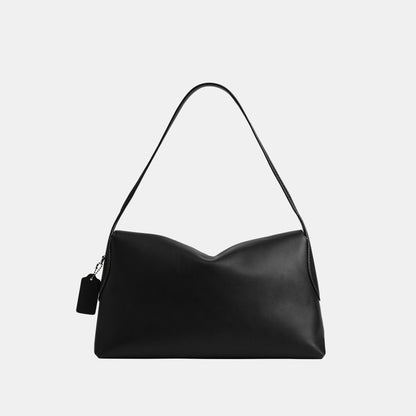 CDS62-Natural Grain Leather Chelsea Shoulder Bag 36-B4/Black