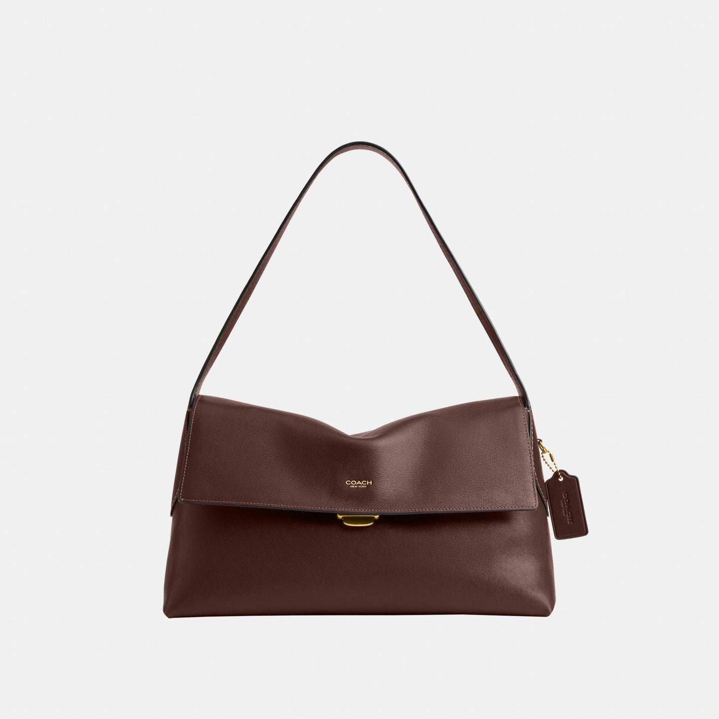 CDS62-Natural Grain Leather Chelsea Shoulder Bag 36-B4/Maple