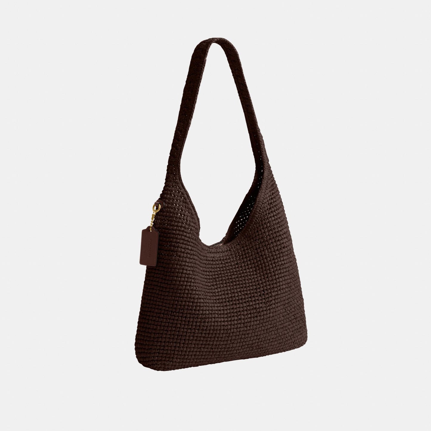 CDU75-Refined Weave Straw Brooklyn Shoulder Bag 28-B4/Maple