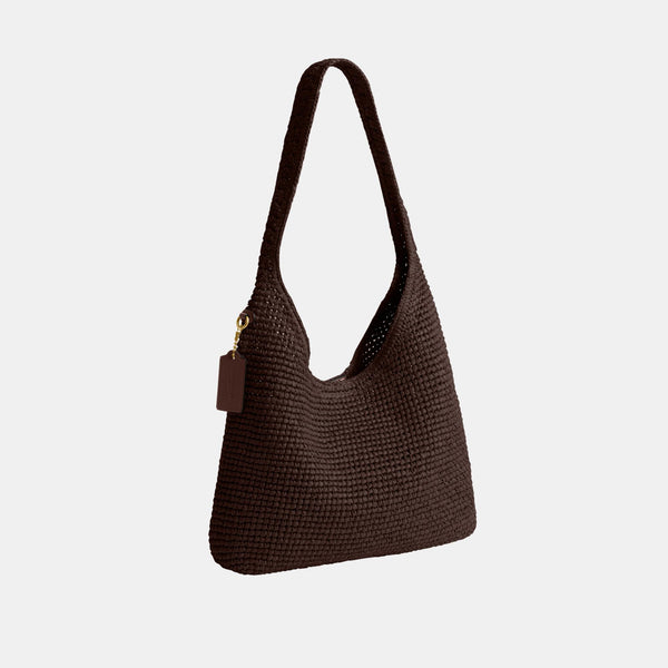 Refined Weave Straw Brooklyn Shoulder Bag 28