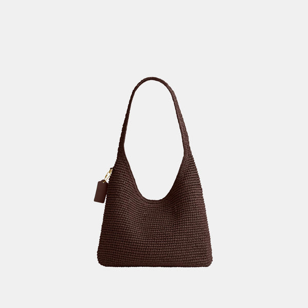 Refined Weave Straw Brooklyn Shoulder Bag 28