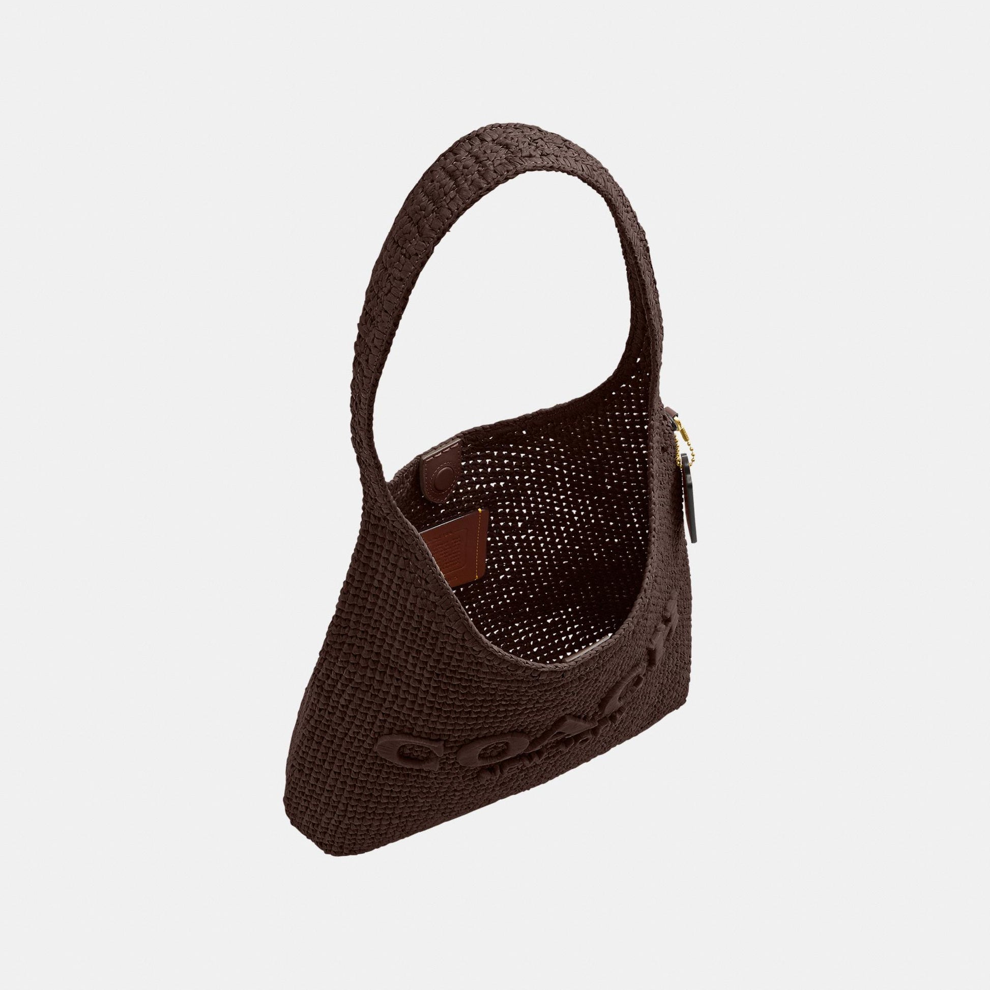 CDU75-Refined Weave Straw Brooklyn Shoulder Bag 28-B4/Maple