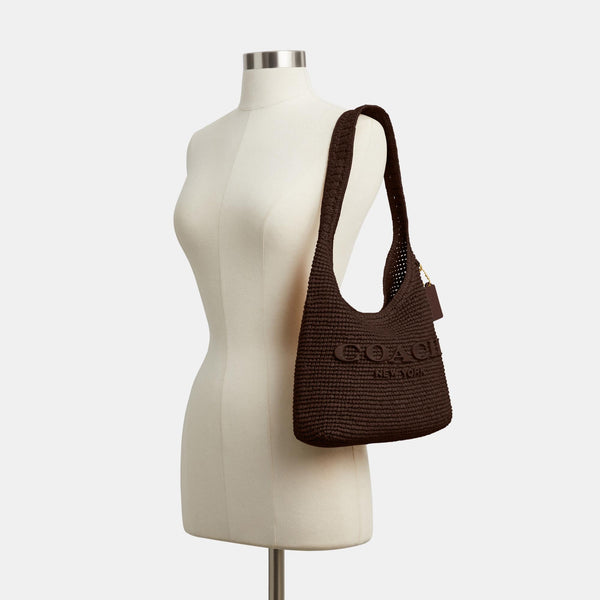 Refined Weave Straw Brooklyn Shoulder Bag 28