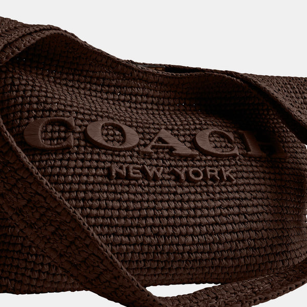 Refined Weave Straw Brooklyn Shoulder Bag 28
