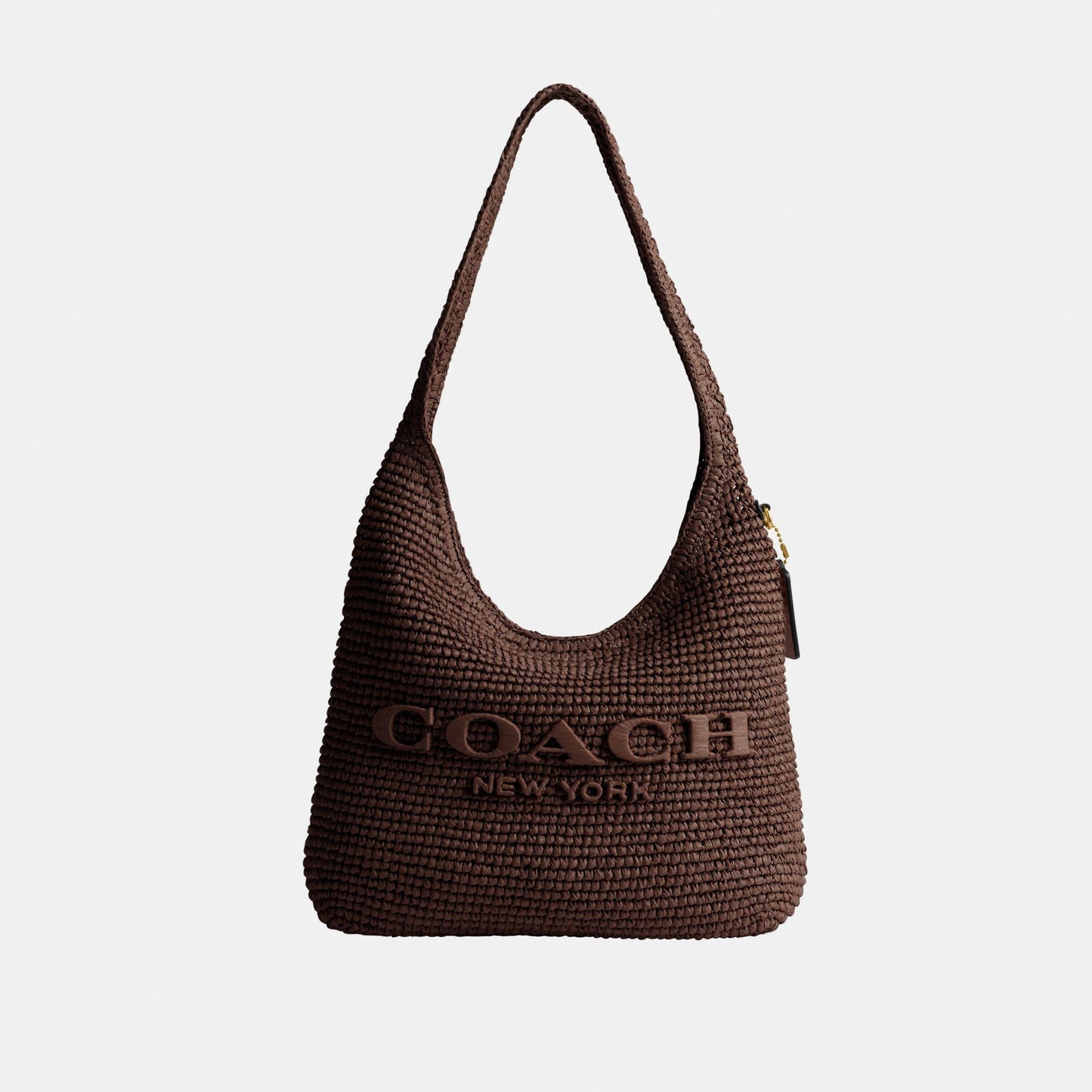 CDU75-Refined Weave Straw Brooklyn Shoulder Bag 28-B4/Maple