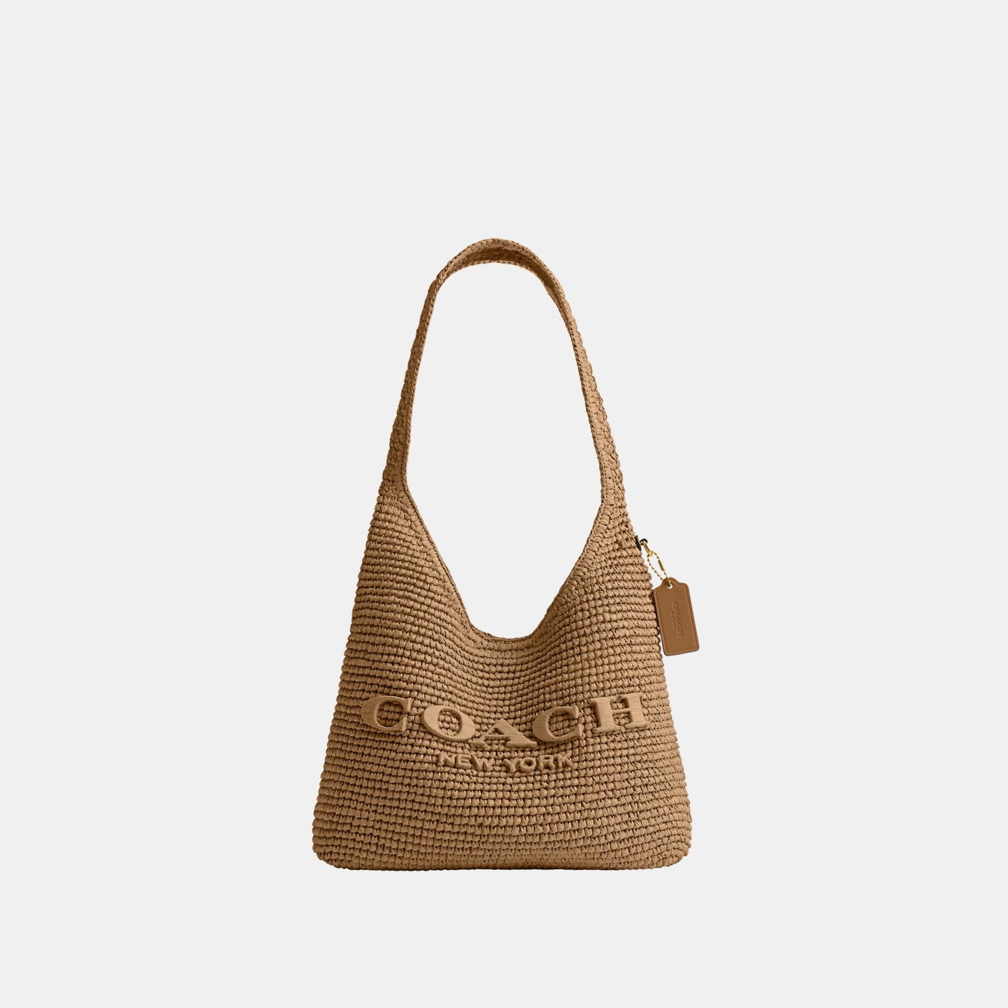 CDU75-Refined Weave Straw Brooklyn Shoulder Bag 28-B4/Natural