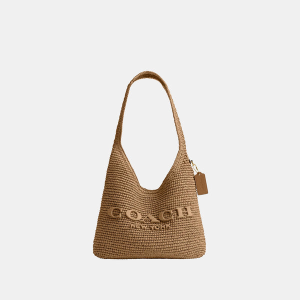 Refined Weave Straw Brooklyn Shoulder Bag 28