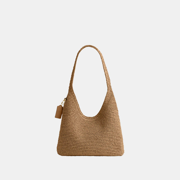 Refined Weave Straw Brooklyn Shoulder Bag 28