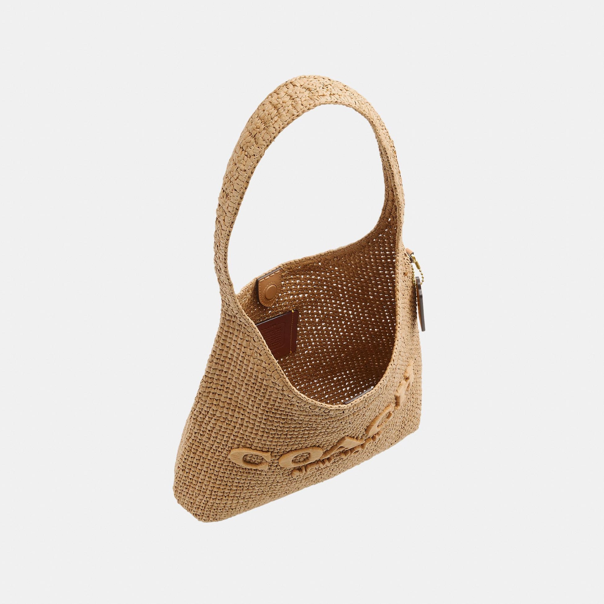 CDU75-Refined Weave Straw Brooklyn Shoulder Bag 28-B4/Natural