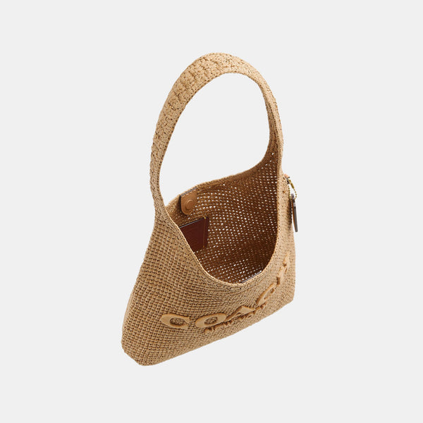 Refined Weave Straw Brooklyn Shoulder Bag 28