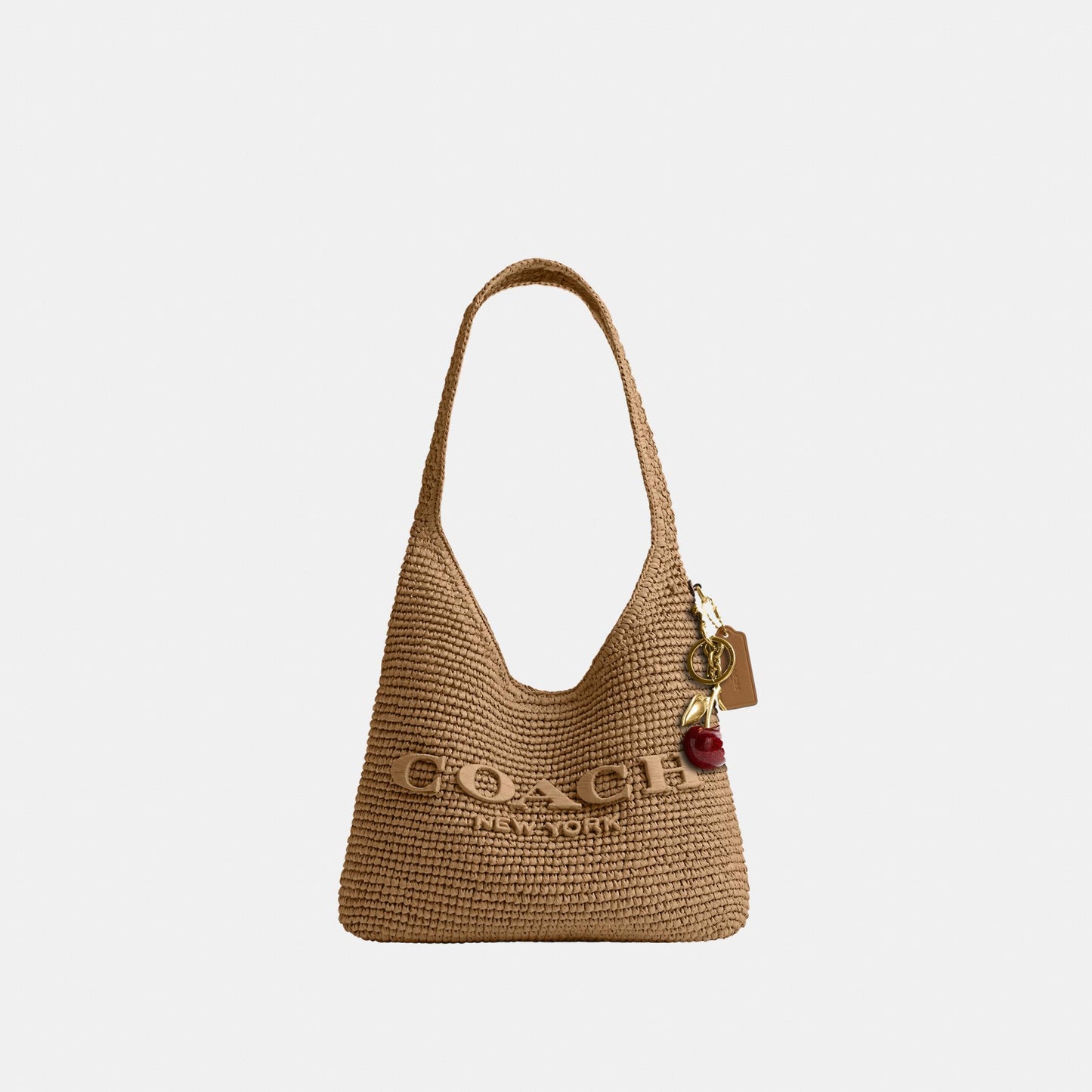CDU75-Refined Weave Straw Brooklyn Shoulder Bag 28-B4/Natural