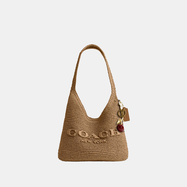 Refined Weave Straw Brooklyn Shoulder Bag 28
