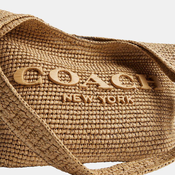 Refined Weave Straw Brooklyn Shoulder Bag 28