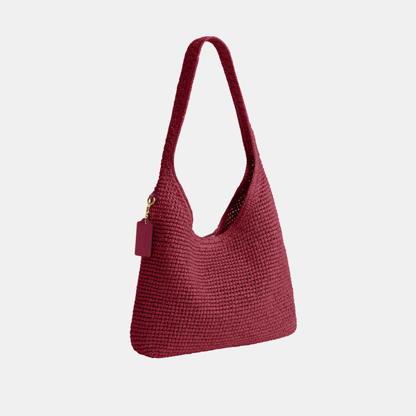 Refined Weave Straw Brooklyn Shoulder Bag 28