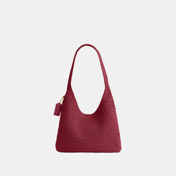 Refined Weave Straw Brooklyn Shoulder Bag 28