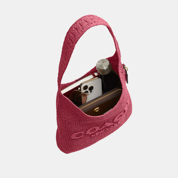 Refined Weave Straw Brooklyn Shoulder Bag 28