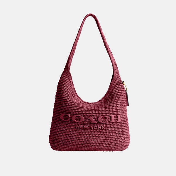 Refined Weave Straw Brooklyn Shoulder Bag 28