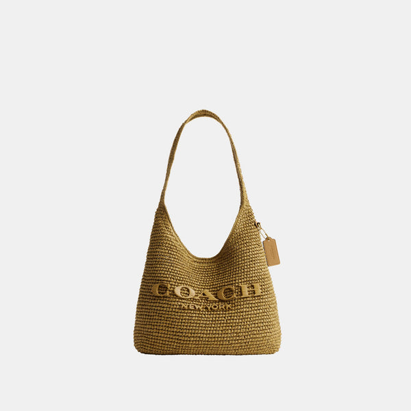 Refined Weave Straw Brooklyn Shoulder Bag 28