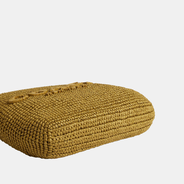 Refined Weave Straw Brooklyn Shoulder Bag 28