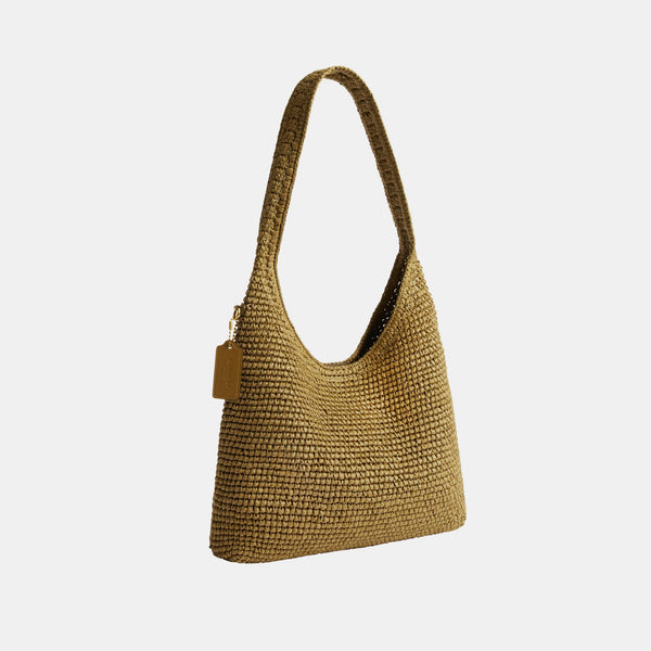 Refined Weave Straw Brooklyn Shoulder Bag 28