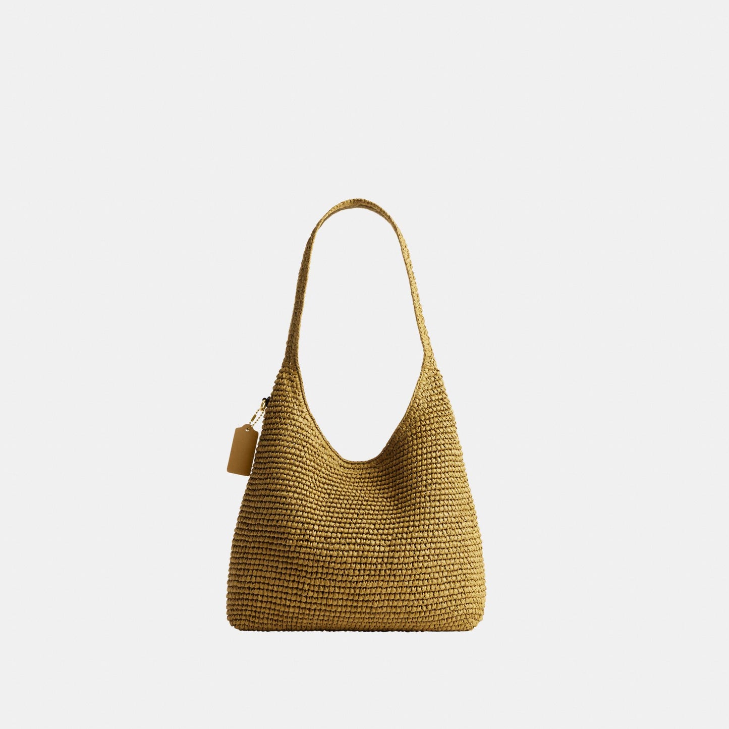 CDU75-Refined Weave Straw Brooklyn Shoulder Bag 28-B4/Muted Olive