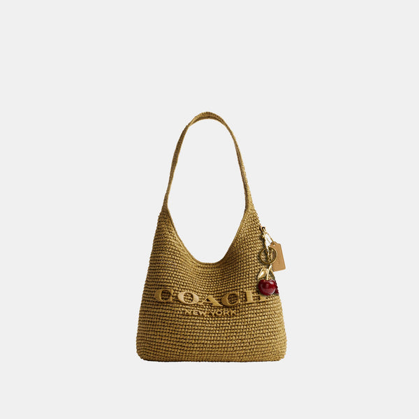Refined Weave Straw Brooklyn Shoulder Bag 28