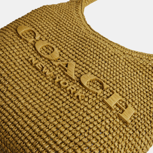 Refined Weave Straw Brooklyn Shoulder Bag 28