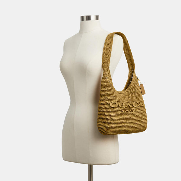 Refined Weave Straw Brooklyn Shoulder Bag 28