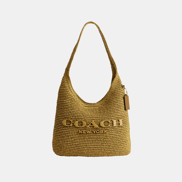 Refined Weave Straw Brooklyn Shoulder Bag 28