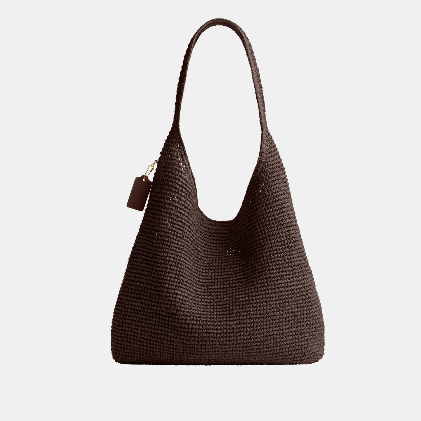 CDU76-Refined Weave Straw Brooklyn Shoulder Bag 39-B4/Maple
