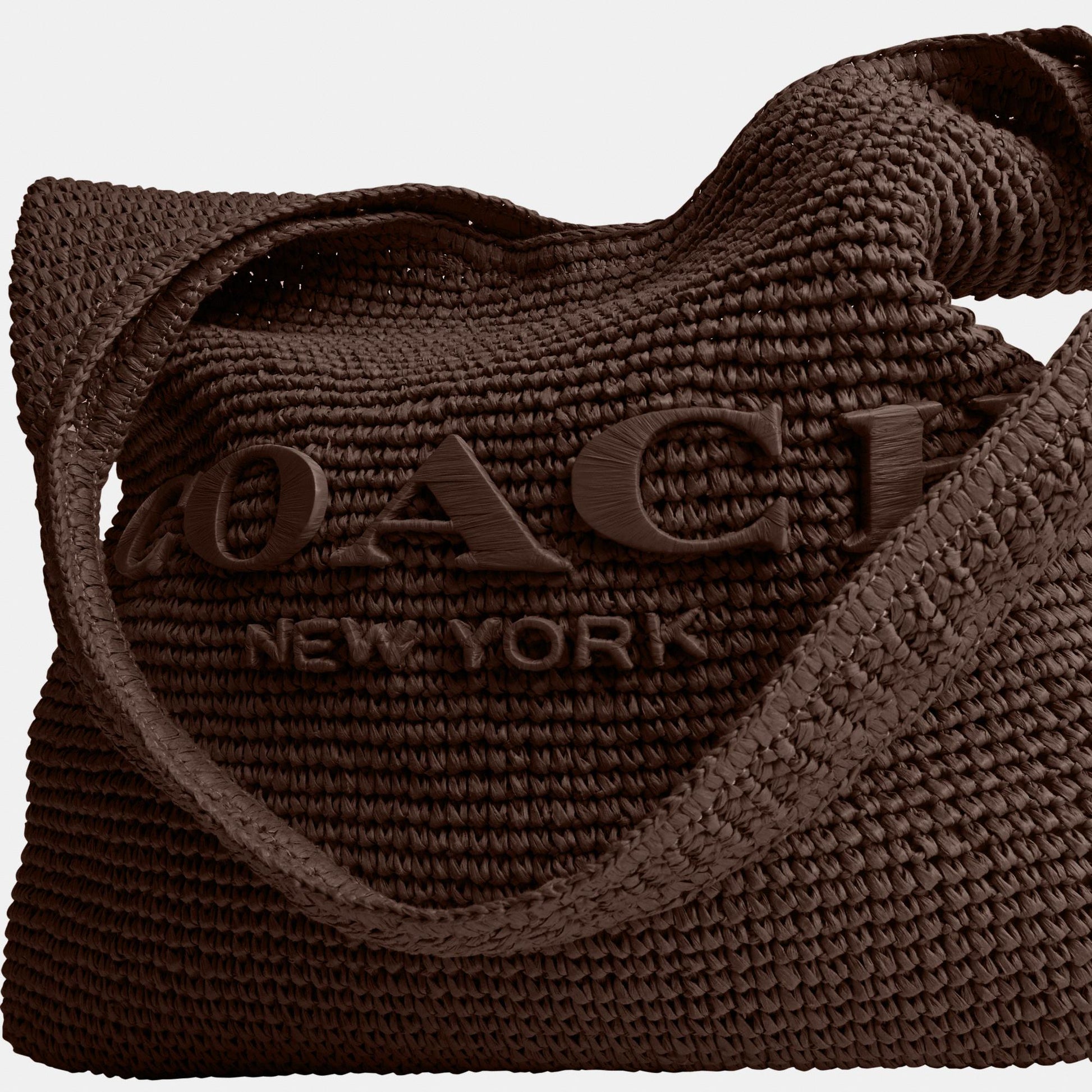 CDU76-Refined Weave Straw Brooklyn Shoulder Bag 39-B4/Maple