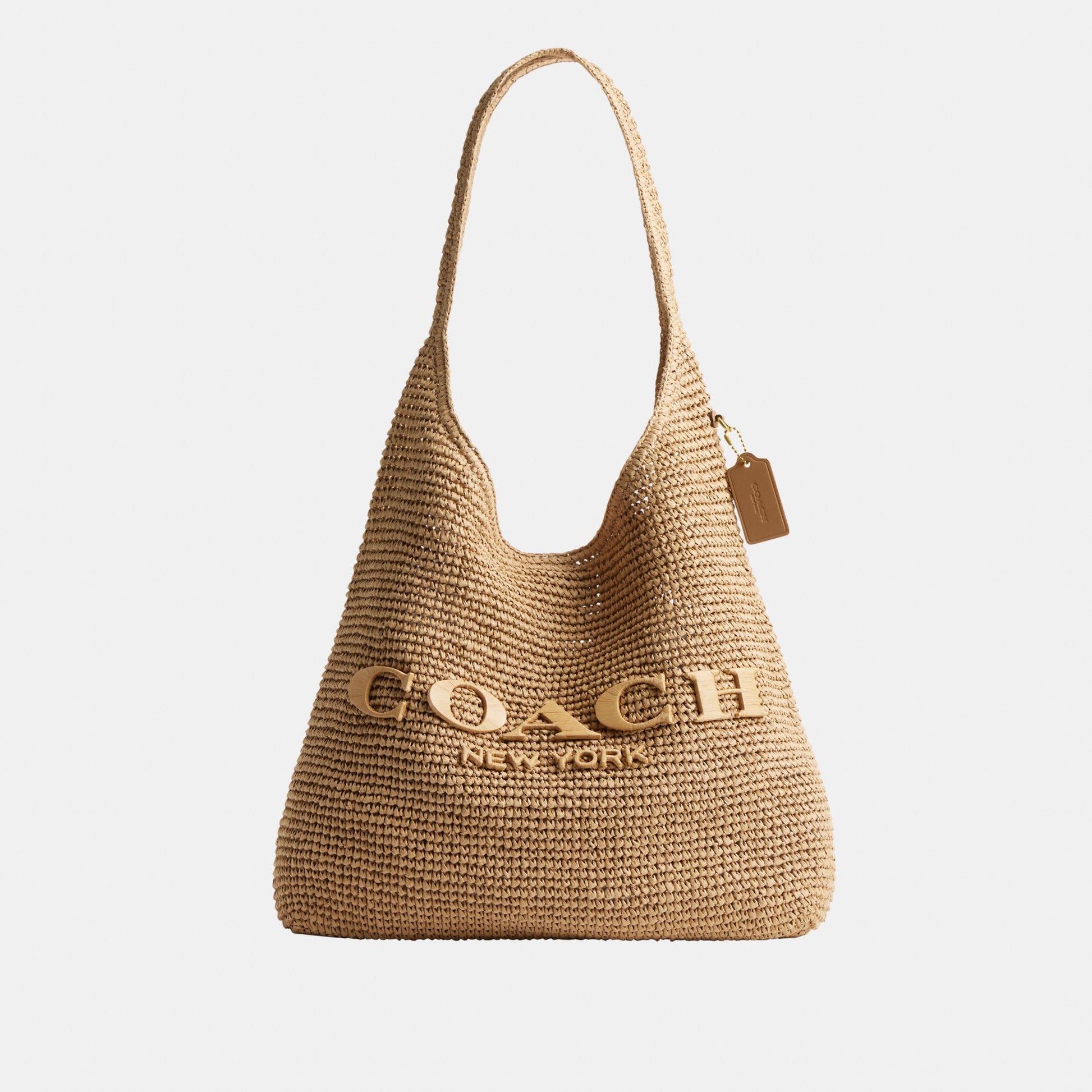 CDU76-Refined Weave Straw Brooklyn Shoulder Bag 39-B4/Natural