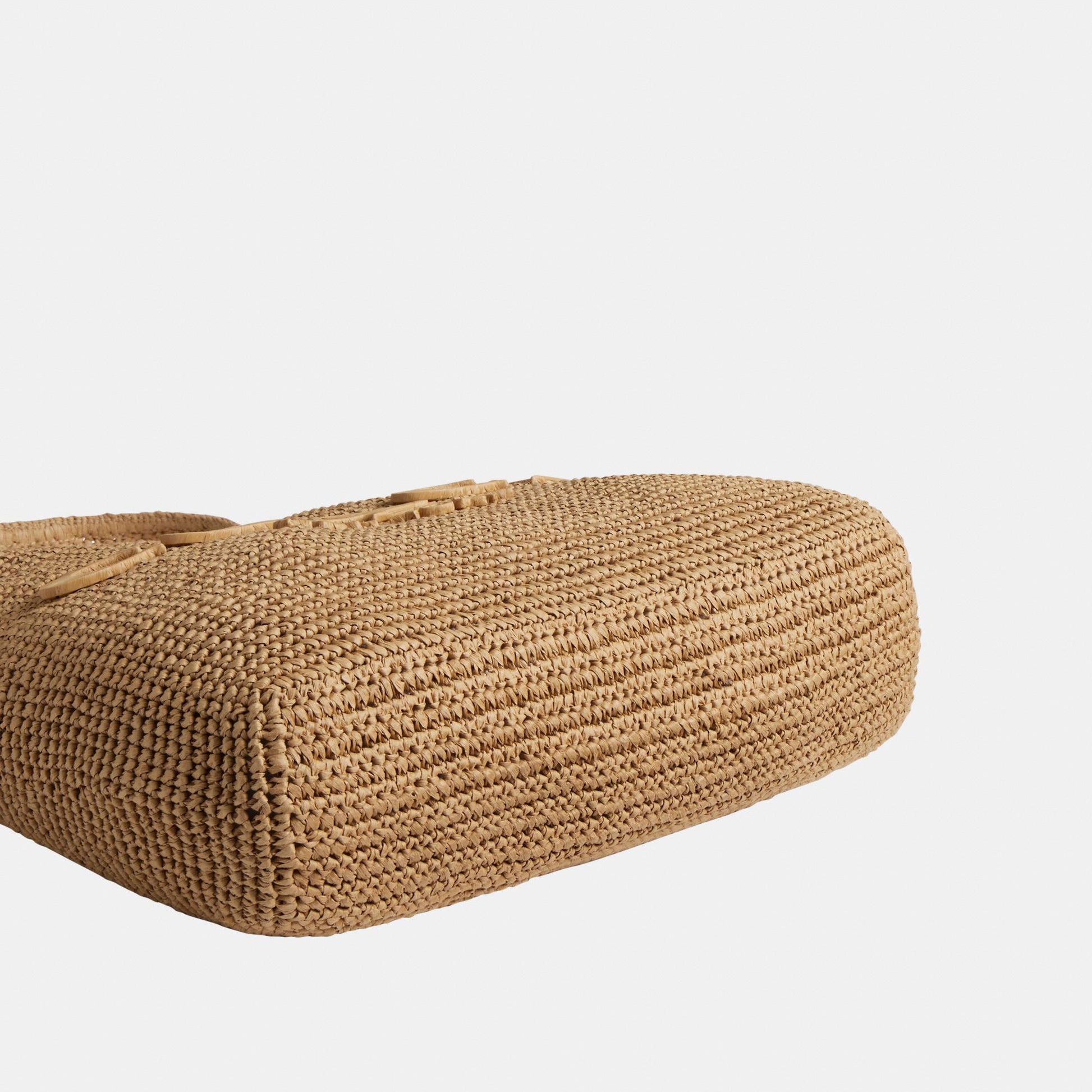 CDU76-Refined Weave Straw Brooklyn Shoulder Bag 39-B4/Natural