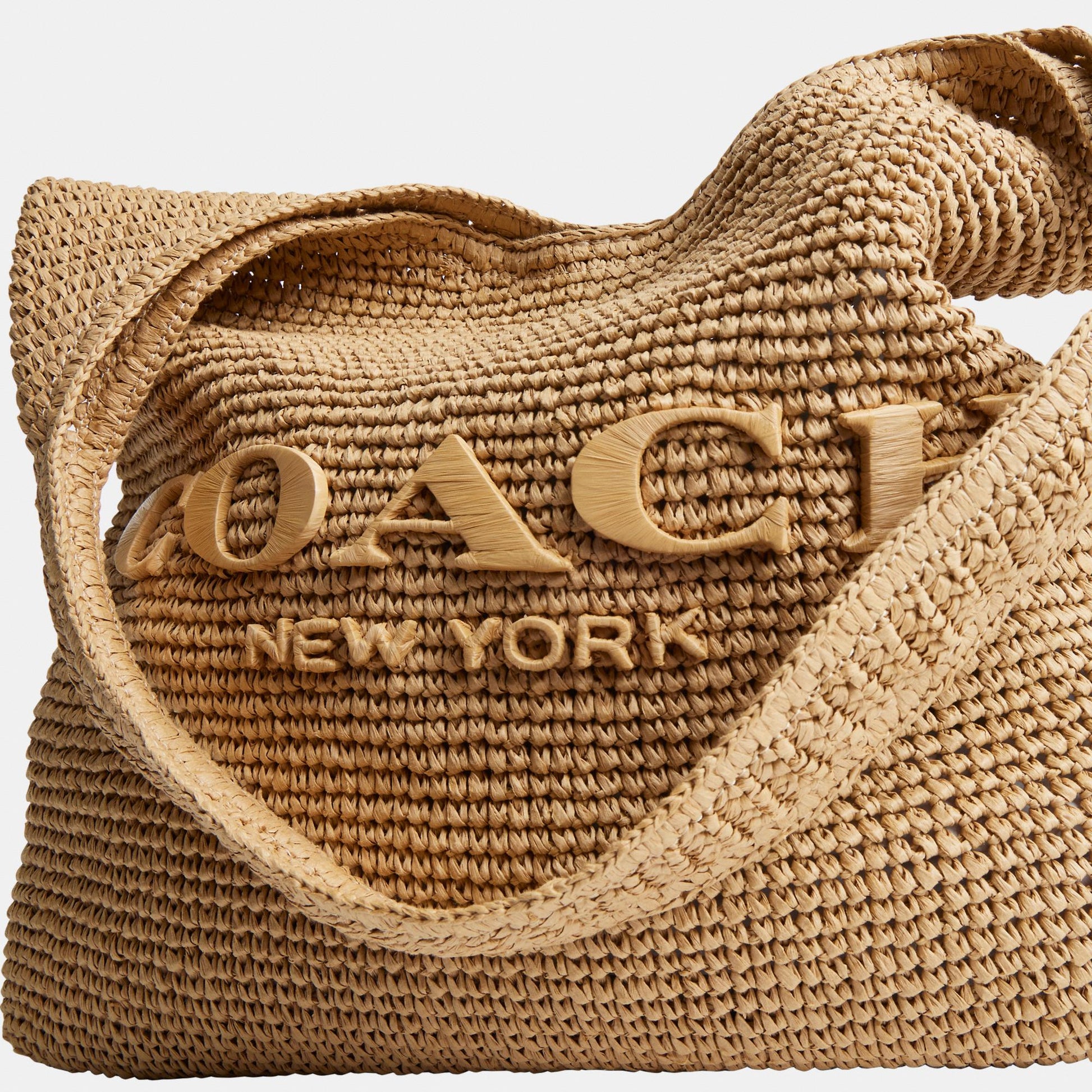 CDU76-Refined Weave Straw Brooklyn Shoulder Bag 39-B4/Natural