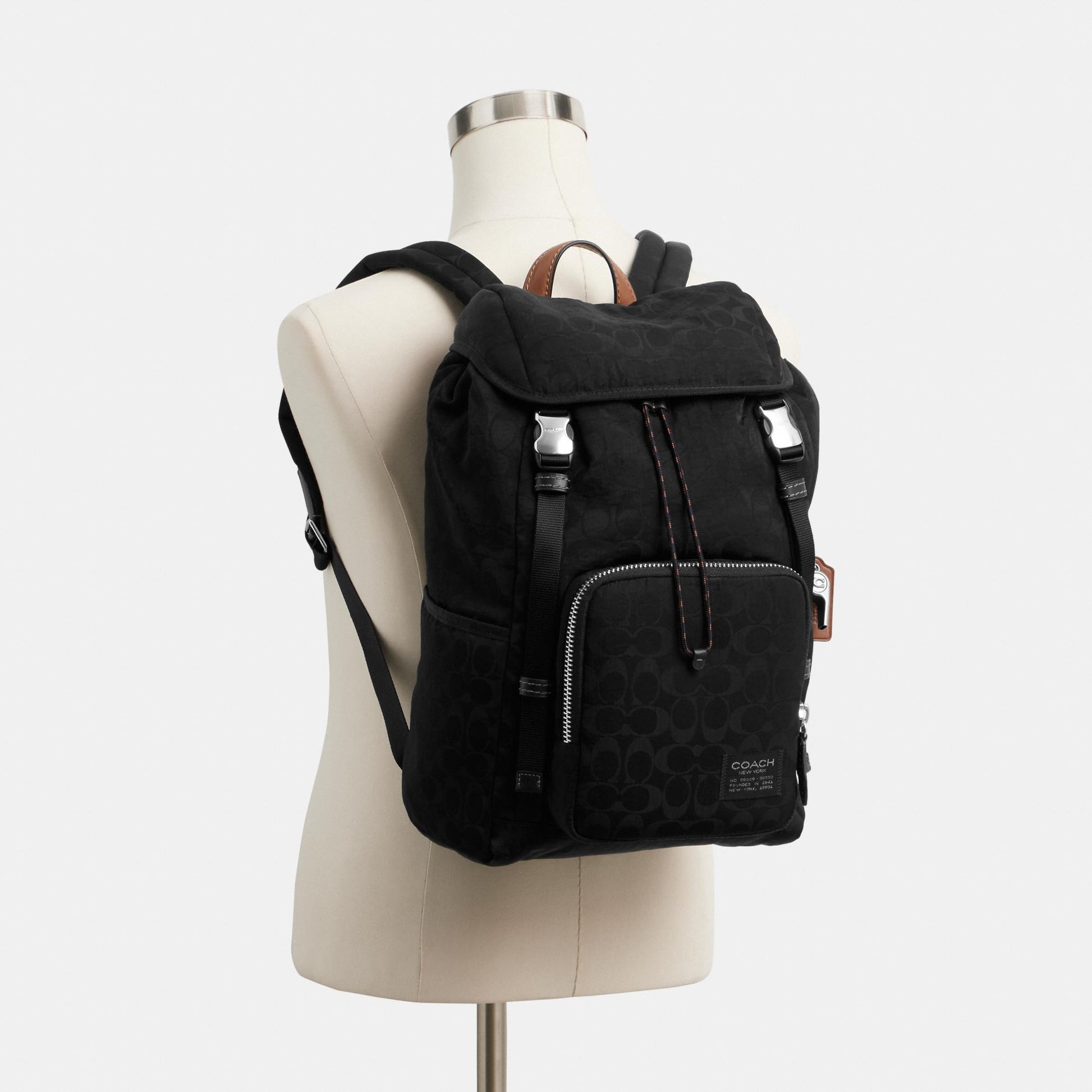 CDU99-Logan Backpack in Signature Nylon-Black