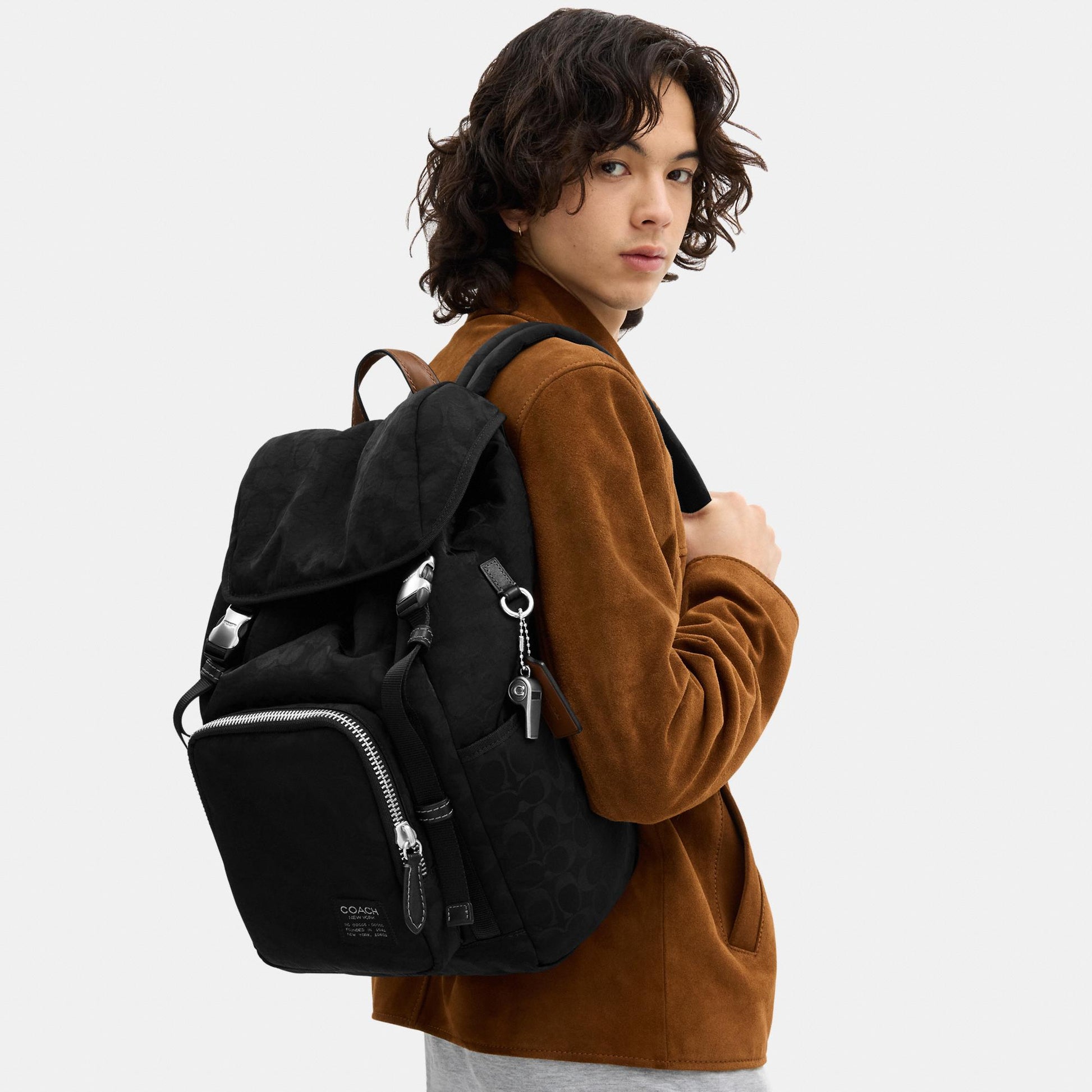 CDU99-Logan Backpack in Signature Nylon-Black