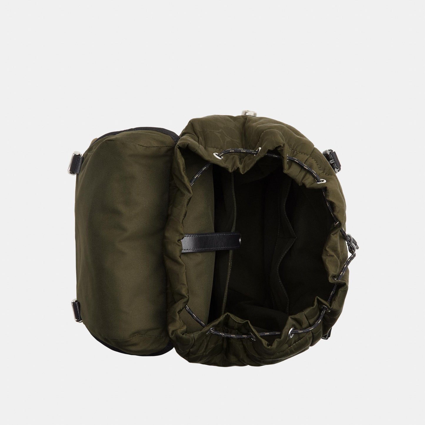 CDU99-Logan Backpack in Signature Nylon-Dark Moss
