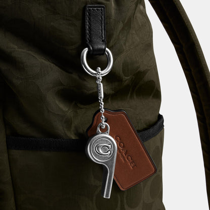 CDU99-Logan Backpack in Signature Nylon-Dark Moss