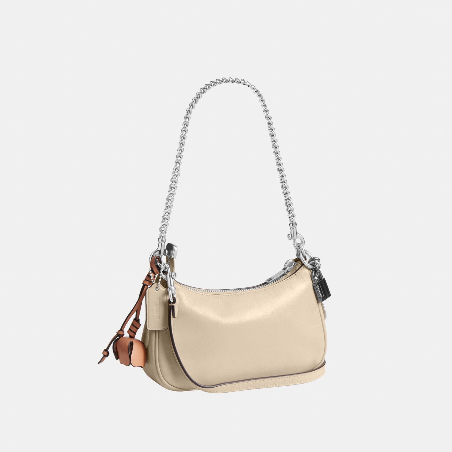 CDW67-Teri Mini Crossbody in Glazed Leather with Charms-Sv/Ivory