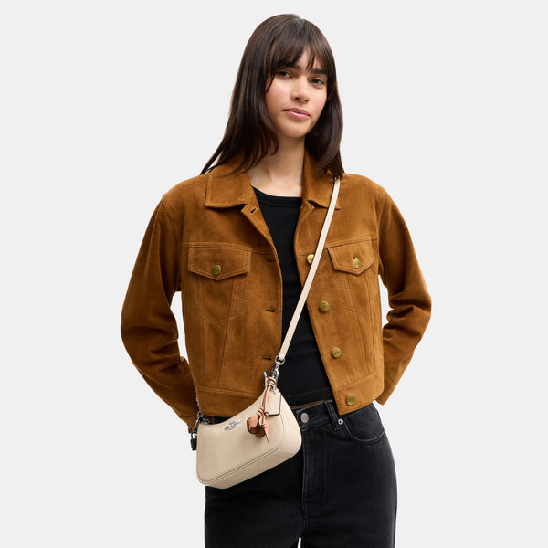 Teri Mini Crossbody in Glazed Leather with Charms